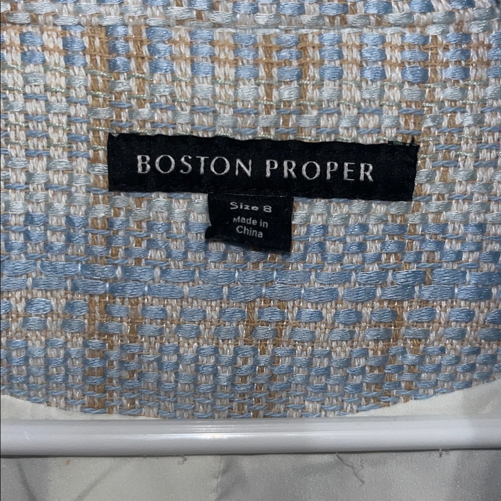 Boston Proper Blue Plaid Jacket - Picture 3 of 4